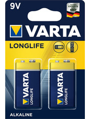 Батарейка Varta LongLife Extra Krone Alkaline 2 2шт (04122101412)