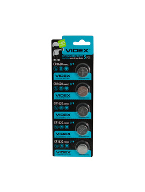 Батарейка Videx CR1620 Lithium 5шт