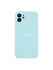 Чохол Silicone Case Full Size with Frame для Apple iPhone 12 Sky Blue Sky Blue (6972810354)