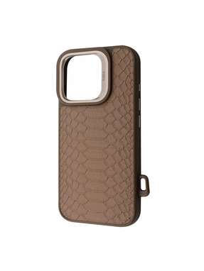 Чохол Kajsa Snake Pattern with Magnetic Ring для Apple iPhone 16 Pro Max Desert Titanium (6902857413)