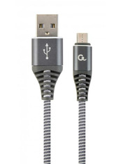 Кабель синхронізації Cablexpert CC-USB2B-AMmBM USB to microUSB Gray 2m Gray (CC-USB2B-AMmBM-2M-WB2)
