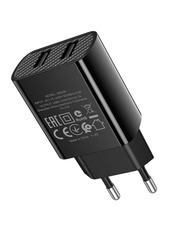 Мережевий зарядний пристрій Borofone BA53A MicroUSB White (2 USB-A) 10,5W + кабель MicroUSB White 2 USB-A 10.5