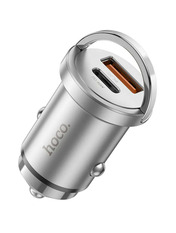 Автомобільний зарядний пристрій Hoco NZ10 Handy 45W 1 USB-A + 1 USB-C 1 USB-A + 1 USB-C Silver