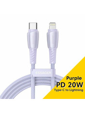 Кабель синхронізації Essager Rainbow Colourful Type-C to Lightning Purple 1 Ні 20W 1m Purple (EXCTL-CH05)
