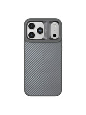 Чохол Kajsa Glamorous Collection Straw Mat Pattern with MagSafe B-Ring для Apple iPhone 17 Pro Max Grey Grey (6972854103)