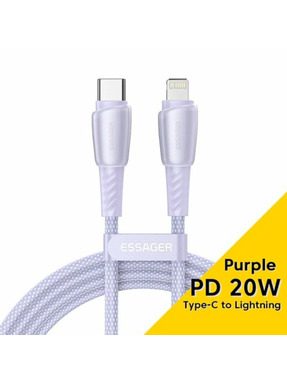 Кабель синхронізації Essager Rainbow Colourful Type-C to Lightning 20W 1m Purple (EXCTL-CH05)