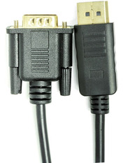 Кабель передачі відео PowerPlant DisplayPort (M) to VGA (M) 1m Black