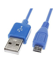 Кабель синхронізації Patron USB to microUSB 1m Синій (CAB-PN-MICROUSB-1M)