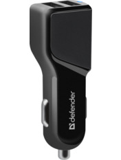Автомобільний зарядний пристрій Defender UCA-34 18W 2 USB-A Black (83834)