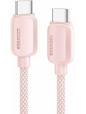 Кабель синхронізації Essager Breeze Type-C to Type-C Pink 1 Ні 100W 1m Pink (EXCTT1-WL04-P)