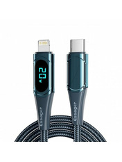 Кабель синхронізації Essager LED Digital Display Type-C to Lightning 1 Ні Blue 20W 1m Blue (EXCTL-YD03)