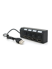 USB-хаб Pino Q100 USB-A 4xUSB 2.0 Black (4xUSB 2.0) Black