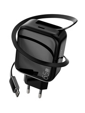 Мережевий зарядний пристрій Proove Fixtape GaN Black Type-C to Type-C 65 (2 USB-C) 65W + кабель Type-C to Type-C Black