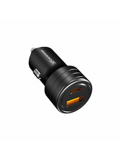 Автомобільний зарядний пристрій Grand-X CH-30B 30W 1 USB-A + 1 USB-C Black