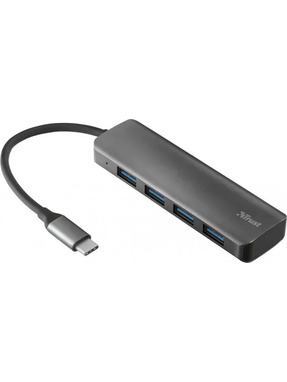 USB-хаб Trust Halyx USB 2.0 (4xUSB 2.0) Gray (23786_Trust)