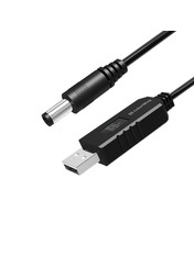 Кабель живлення ColorWay USB to DC 5.5*2.5mm Black 1 Ні 1m Black (CW-CBUD066-BK)
