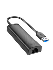 USB-хаб Hoco HB42 USB-A (3xUSB 3.0 + 1xRJ45) Black