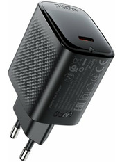 Мережевий зарядний пристрій ACEFAST A112 GaN (1 USB-C) 45W Black (6974316284055)