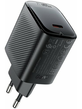 Мережевий зарядний пристрій ACEFAST A112 GaN (1 USB-C) 45W Black (6974316284055)