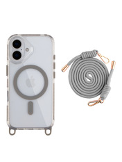 Чохол LanyardCase для Apple iPhone 16 Grey