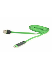 Кабель синхронізації PowerPlant Quick Charge USB to Lightning + microUSB Green 2 10W 2m Green (CA910502)