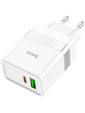 Мережевий зарядний пристрій Hoco N21 Type-C to Lightning (1 USB-A + 1 USB-C) 30W + кабель Type-C to Lightning White 30 1 USB-A + 1 USB-C White