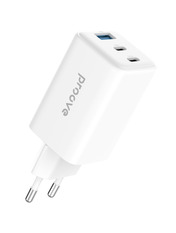 Мережевий зарядний пристрій Proove Pocket GaN (1 USB-A + 2 USB-C) 65W White (WCPG65121202) 1 USB-A + 2 USB-C 65 White Відсутній