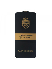 Захисне скло 6D Anti-static для iPhone 15 Pro Max (OEM) глянсове