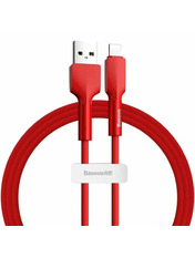 Кабель синхронізації Baseus Silica GelUSB to Lightning Червоний 12W 1m Червоний (CALGJ-09)