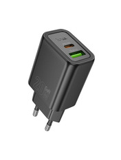 Мережевий зарядний пристрій Hoco N61 Gentle Black (1 USB-A + 1 USB-C) 20W Black