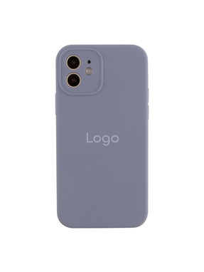 Чохол Silicone Case Full Size with Frame для Apple iPhone 12 Lavender Grey (6948217035)