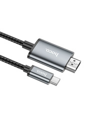 Кабель передачі відео Hoco UA27 HDMI to Type-C 2m Gray (6942007619028)