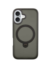 Чохол Metal Buttons with MagSafe Colorful HQ Ring для Apple iPhone 16 Black