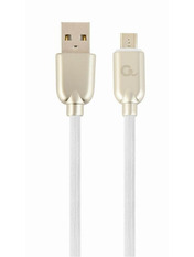 Кабель синхронізації Cablexpert CC-USB2R-AMmBM USB to microUSB White 1m White (CC-USB2R-AMmBM-1M-W)