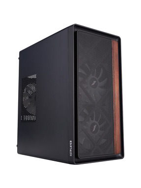 Корпус 1stPlayer WD1-BK-3F1 Midi-Tower Black