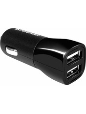 Автомобільний зарядний пристрій Defender ECA-24 12W 2 USB-A Black 2 USB-A Black Відсутній