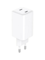 Мережевий зарядний пристрій Sandberg GaN (2 USB-C) 65W White