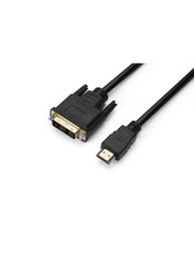 Кабель передачі відео ProLogix v.1.3 HDMI (F) to DVI Black 0,5 Ні 0,5m Black (PR-HDMI-DVI-P-01-30-05M)