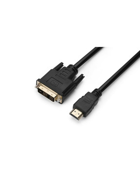 Кабель передачі відео ProLogix v.1.3 HDMI (F) to DVI 0,5m Black (PR-HDMI-DVI-P-01-30-05M)