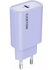 Мережевий зарядний пристрій Canyon OnCharge 30CL Lavender (1 USB-C) 30W Lavender (CNE-CHA30CLPU)