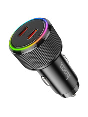 Автомобільний зарядний пристрій Hoco NZ14B Guerrero 50W Black Відсутній 2 USB-C 2 USB-C Black (6942007620468)
