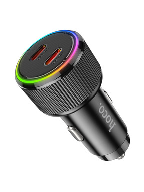 Автомобільний зарядний пристрій Hoco NZ14B Guerrero 50W 2 USB-C Black (6942007620468)