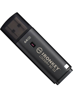USB накопичувач Kingston IronKey Locker+ 50 G2 64GB Black (IKLP50G2/64GB)