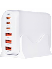 Мережевий зарядний пристрій Gelius Force GaN GP-HC063 White Відсутній 100 3 USB-A + 3 USB-C (3 USB-A + 3 USB-C) 100W White (99741)