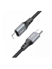Кабель синхронізації Hoco X86 Spear Silicone Type-C to Lightning Black 1m Black