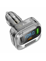 Автомобільний трансмітер Hoco E75 Bravery 30W (2 USB-A + 1 USB-C) Dark Blue