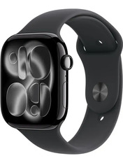 Смарт-годинник Apple Watch Series 11 Jet Black 42mm Jet Black Aluminium Case with Black Sport Band M/L (MEQU4)