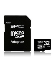Карта пам'яті Silicon Power microSDHC 32GB Class 10 UHS-I + SD-adapter (SP032GBSTH010V10-SP) 32 ГБ