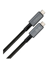Кабель синхронізації Vinga Type-C to Type-C Black 0,8 240W 0,8m Black (VCPDCU4)