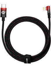 Кабель синхронізації Baseus MVP 2 Elbow-shapedType-C to Lightning Black/Red 2 20W 2m 90° Black/Red (CAVP000320)
